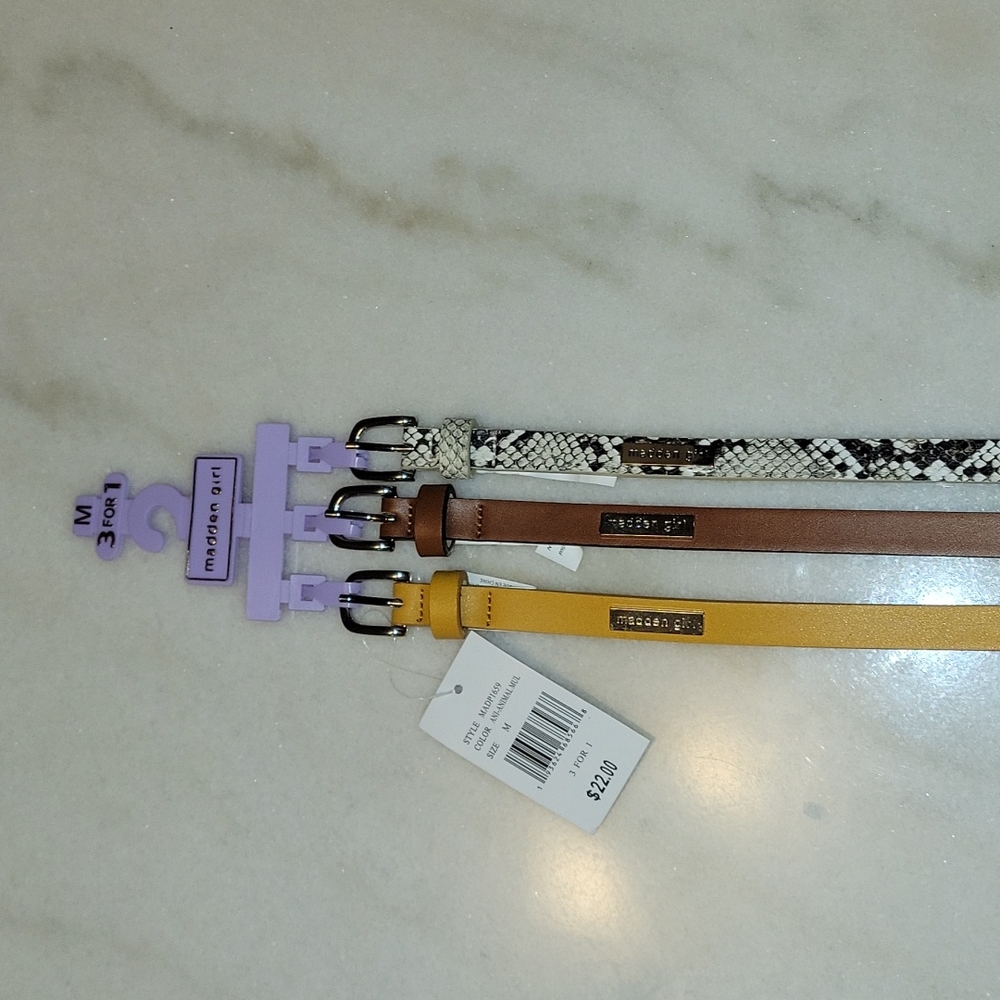 Steve Madden 3 for 1 belts (size medium)